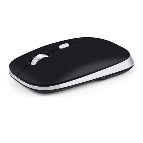 PINKCAT Bluetooth Mouse, Slim Silent Bluetooth 5.0 & 4.0 Wireless Mouse, 3 Adjustable DPI Portable Optical Computer Mice for Laptop, PC, Notebook, Computer, MacBook - (Black)