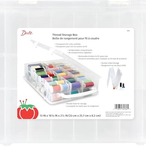 Dritz Thread Storage Box 13X10X3, Transparent