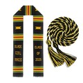 Kente Graduation Stole Class of 2025 with Honor Cord Set Black Girl Magic Graduation Sash 2025 African Kente Scarf for Black Women College Unisex 2025 Graduation Gifts