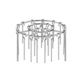 VBNHEQLM Air Fryer Grill ，Stainless Steel Barbecue Rack, Air Fryer Round Hanging Skewers, Vertical Meat Skewers with 24/48 Skewers