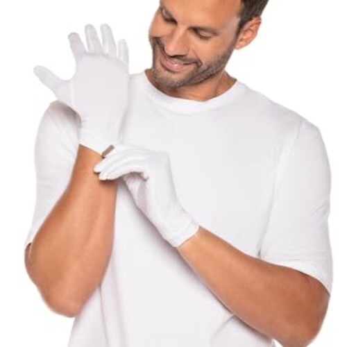Sunscreen Gloves with Full Finger Coverage - UPF 50 Sun Protection - Protect hands from harmful UV rays - Gannett in White (Unisex - Large)
