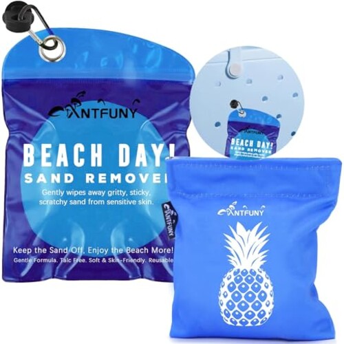 Beach Sand Remover Sand Eraser Kids Adult Women Men Summer Beach Vacation Essentials Sunscreen Chair Cover Towel Blanket Shell Tote Bag Tent Shovel Toy Castle Building Cup Holder Clip Hat Canopy Shade