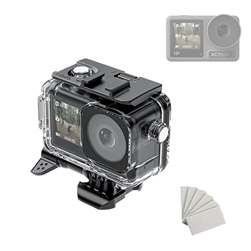 Waterproof Case for DJI Osmo Action 3/4, Protective Rotective Underwater Dive Case Cover Housing for Action3 Outdoor Action Camera Underwater Use Scuba Diving