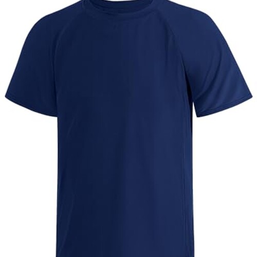 Somaibo Boys Rash Guard Shirts Short Sleeve Quick Dry Swim Shirts UPF 50+ for Kids Athletic 9-10 Years Navy