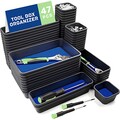 Vexercisehoop Tool Box Organizer, Tool Drawer Organizer Tray Divider, Toolbox Organization, Garage Tool Organizers and Storage, Tool Box Accessories for Rolling Tool Chest Cabinet (Blue (47PCS))