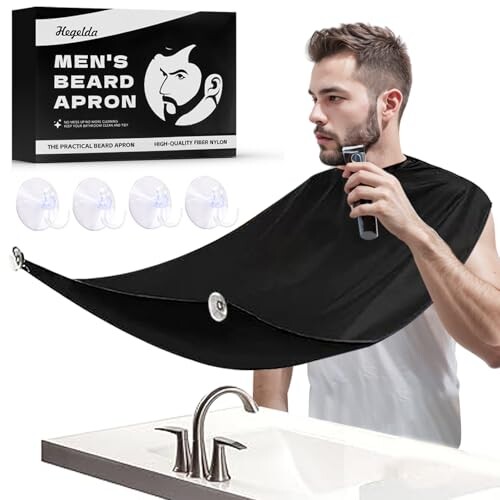 Hegelda Beard Bib Beard Apron Gifts for Men Dad Christmas Gifts for Him Boyfriend Husband From Daughter Son