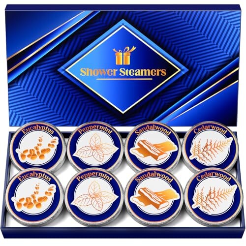 Shower Steamers for Men Self Care, Shower Bombs Aromatherapy, Relaxation SPA Birthday Gifts Basket Stuffers for Husband Him Boyfriend on Christmas Fathers Day