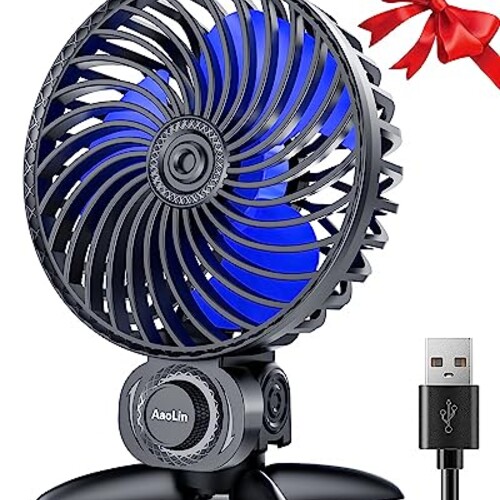 AaoLin USB Small Fan, Desk Fans with CVT Variable Speeds, Strong Cooling Airflow, Quiet Portable, Desktop Mini Personal Fan for Room, Home,Office, Bedroom-USB Powered