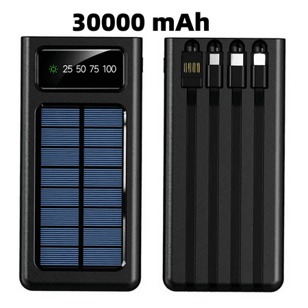 DFITO 30000mAh Solar Charger Portable Solar Power Bank Battery Pack for Outdoor Camping