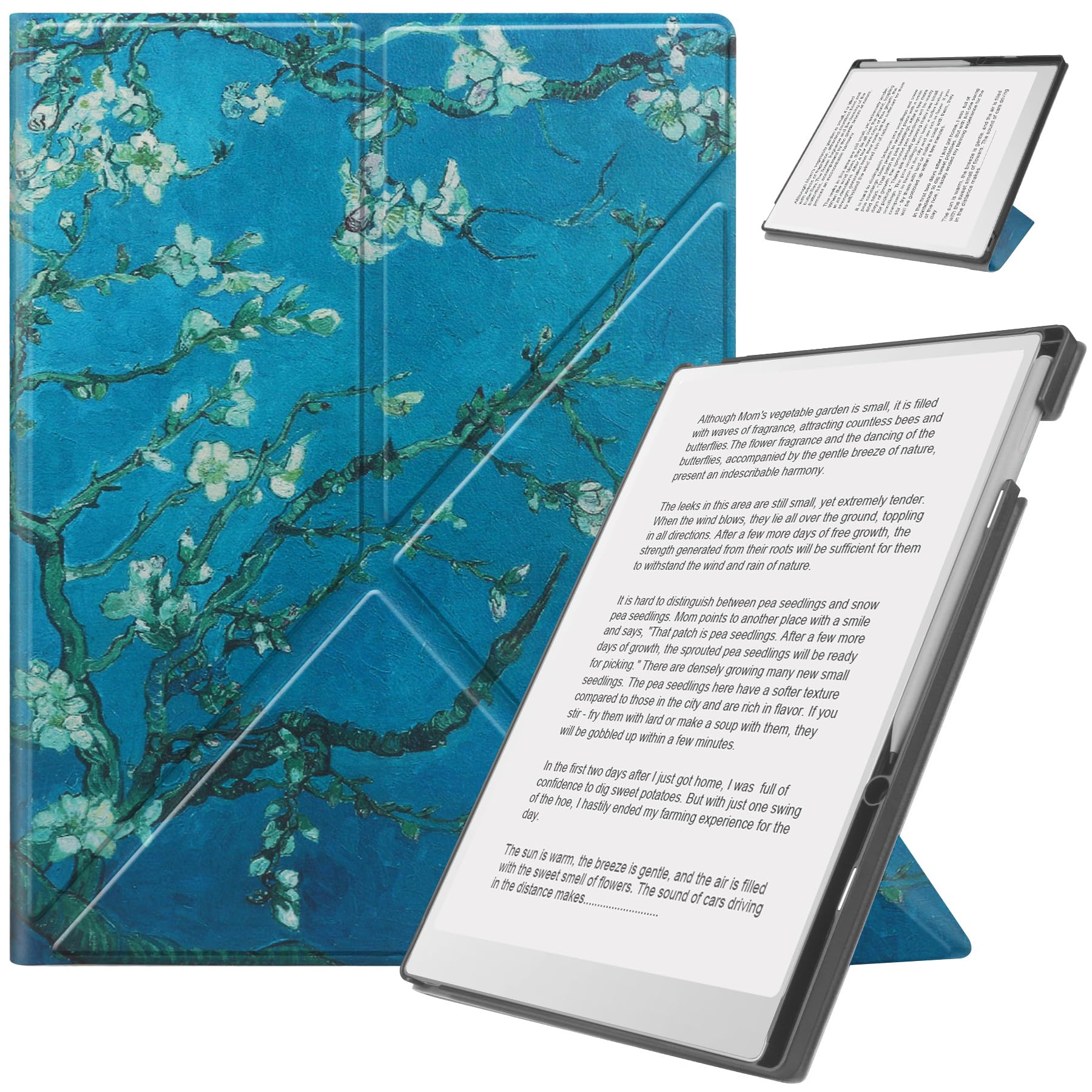 HoYiXi Case for Remarkable Paper Pro 11.8” (2024 Released), with Stable Folding Stand Design and Pen Pocket, fit Remarkable Paper Tablet with 11.8” Color Display,Auto Sleep/Wake,Flower