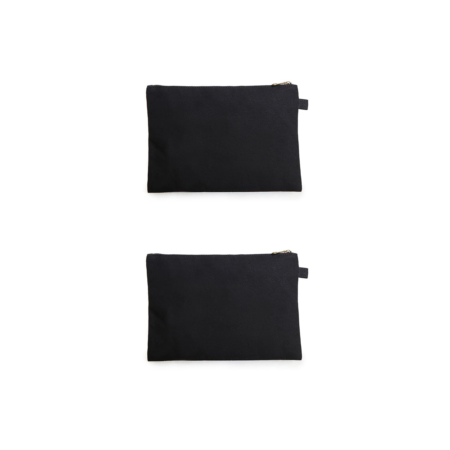 YONBEN Zipper Pouch Storage Bag Simple and Stylish Women's Cosmetic and Travel Bag (Black-basic-2)
