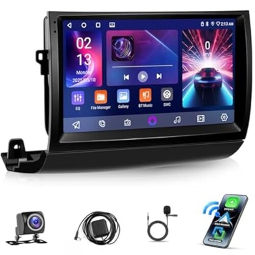 Upgraded Car Radio for Toyota Prius 2004-2009 Wirless Carplay & Android Auto, 9 Inch Android Car Stereo for Prius Touchscreen Head Unit - GPS/FM/SWC/WiFi/Bluetooth/Camera(Non JBL)