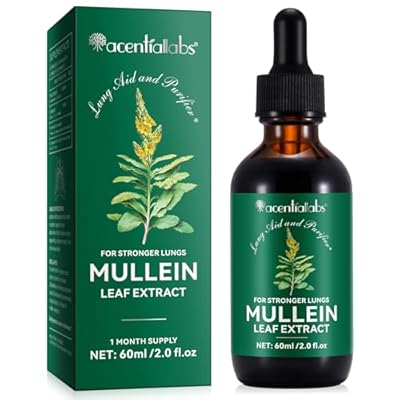 QJCWXIAOX Mullein Drops for Lungs, Mullein Leaf Extract with Chlorophyll,Mullein Leaf Extract for Lung Cleanse and Respiratory Support