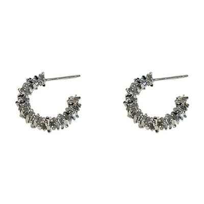 Hoop Earring Sterling Silver 40mm Plated Gold/Silver Trendy Earrings for Women 2024 Lightweight Hypoallergenic Earrings