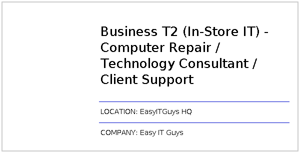 business t2 in store