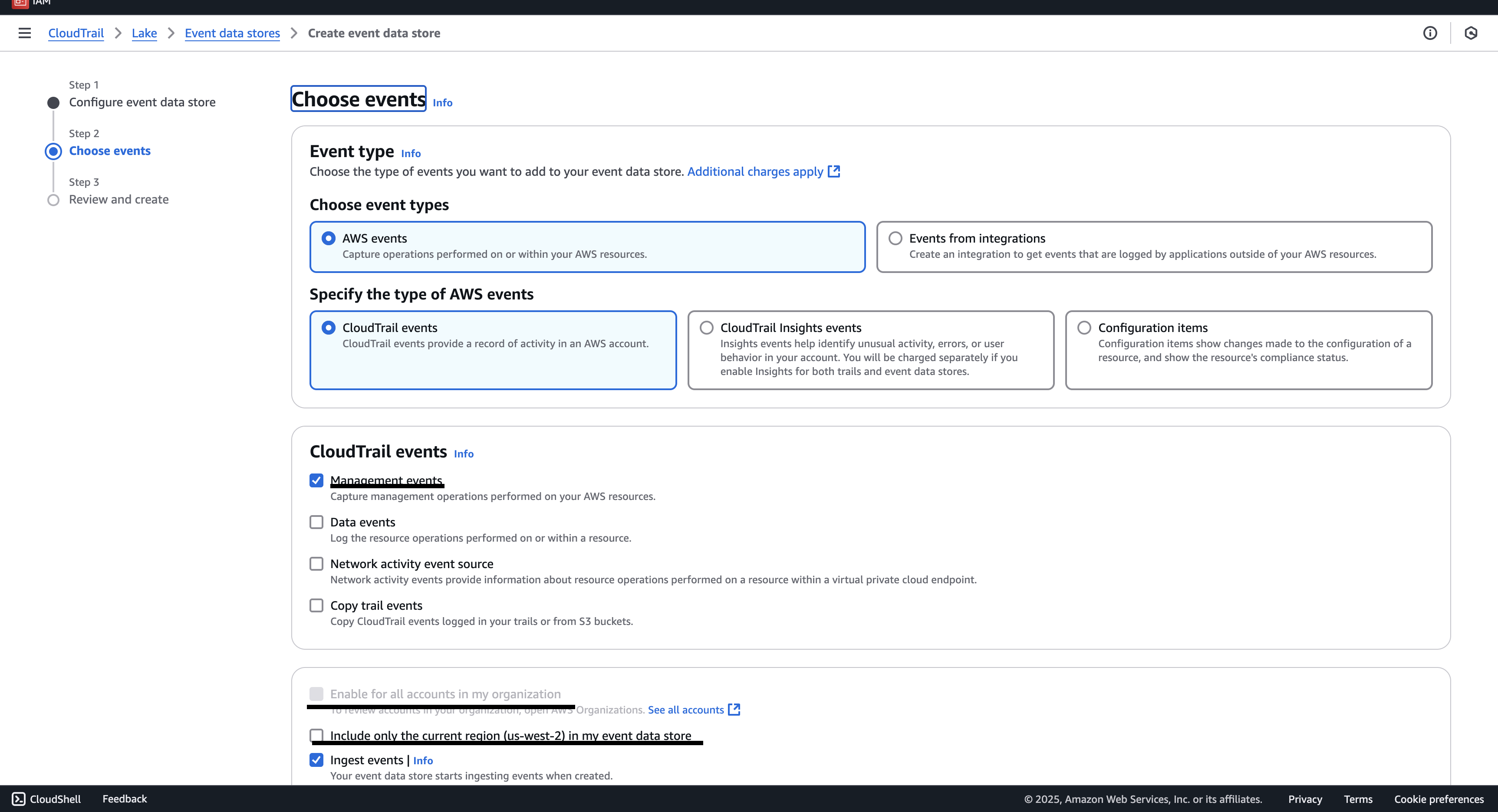 Configuring Amazon CloudTrail