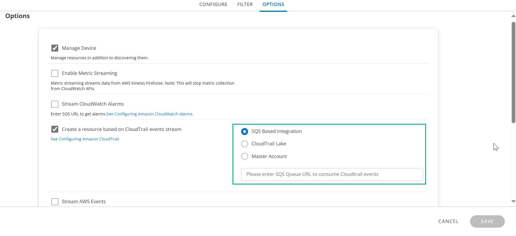 Configuring Amazon CloudTrail