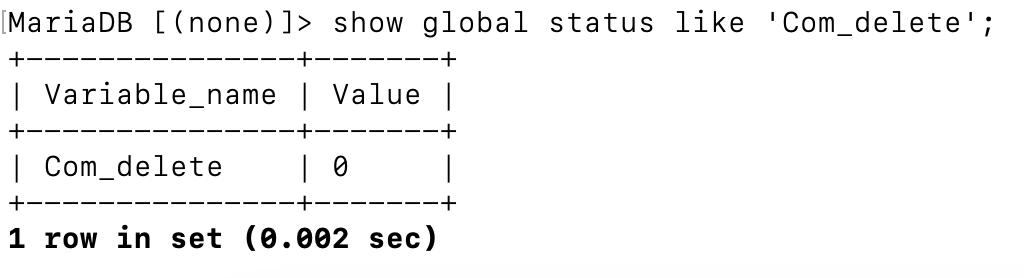 Monitor count of deleted commands