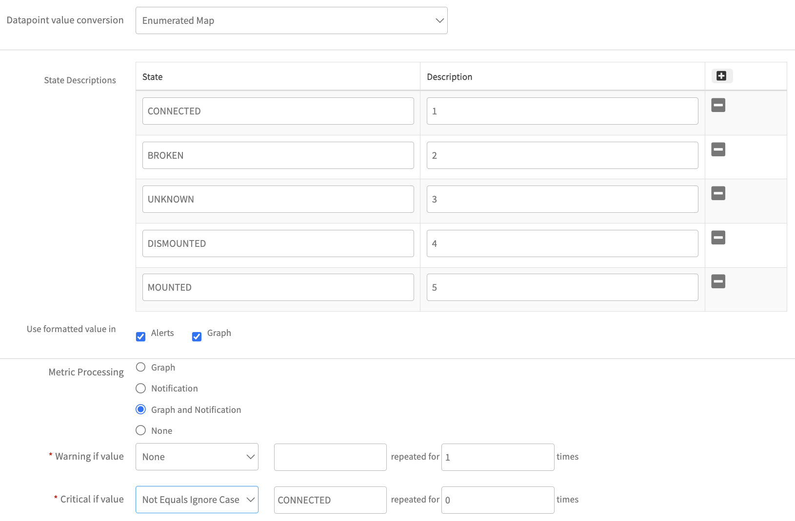 Enum map is enabled