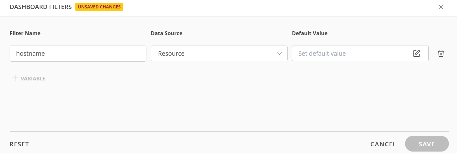 Configuration parameters