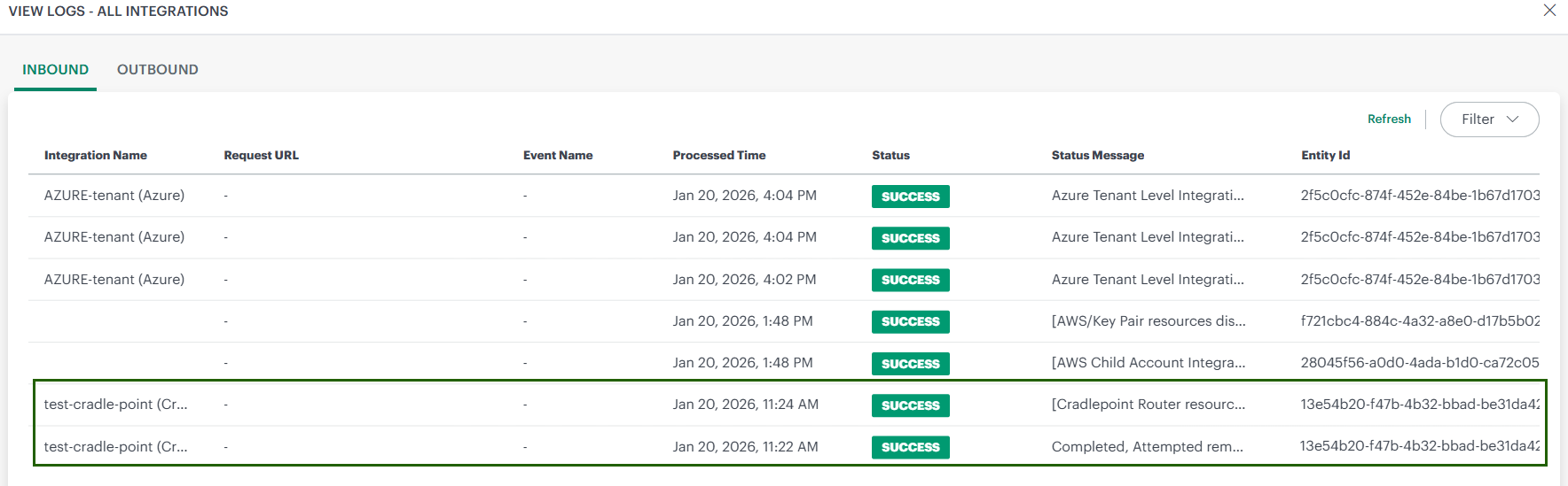 Discovered Meraki Resources