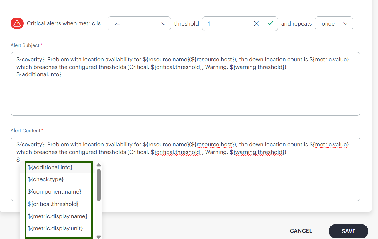 Cloned synthetic template details