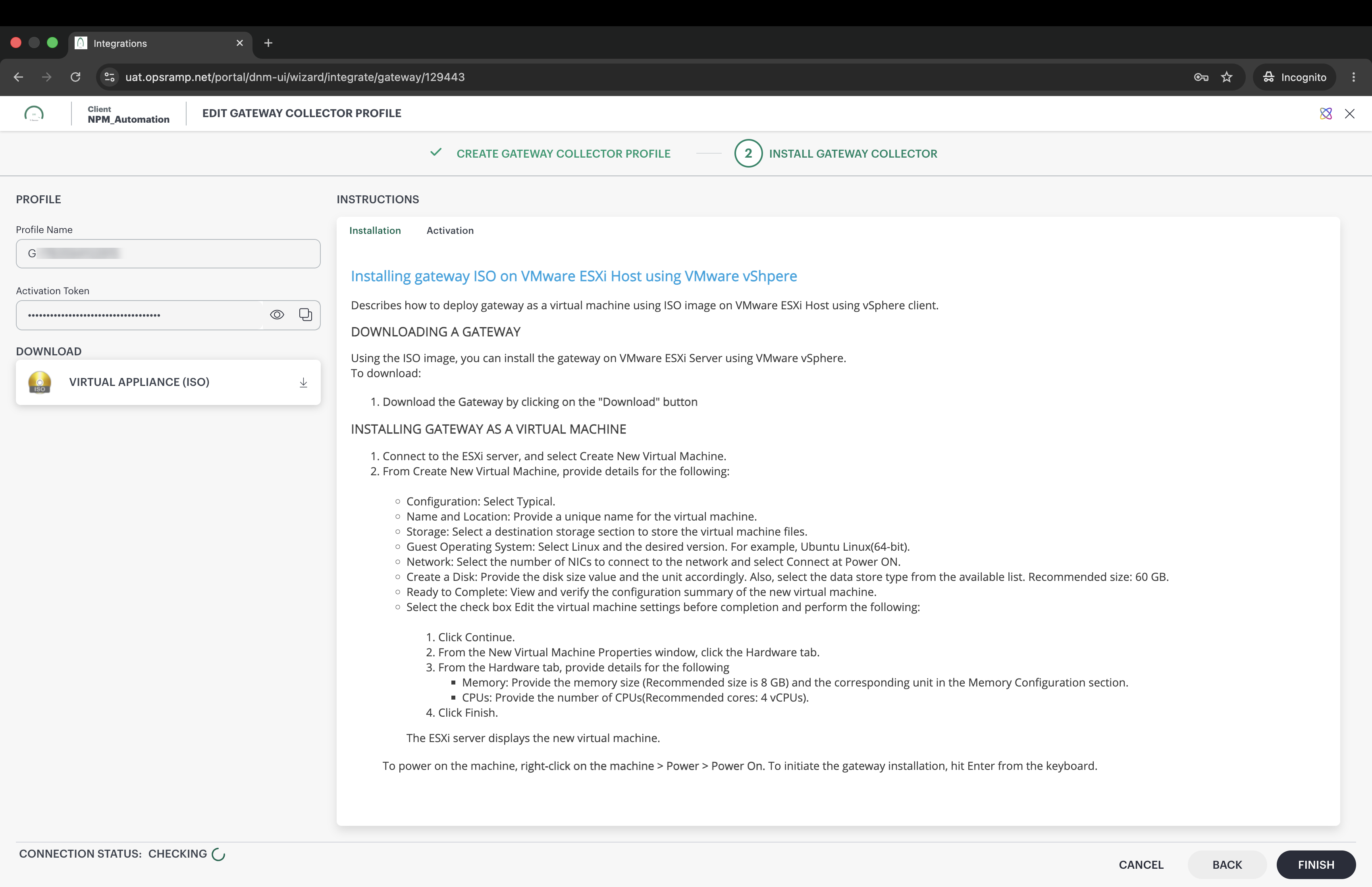 Integrations - select collector