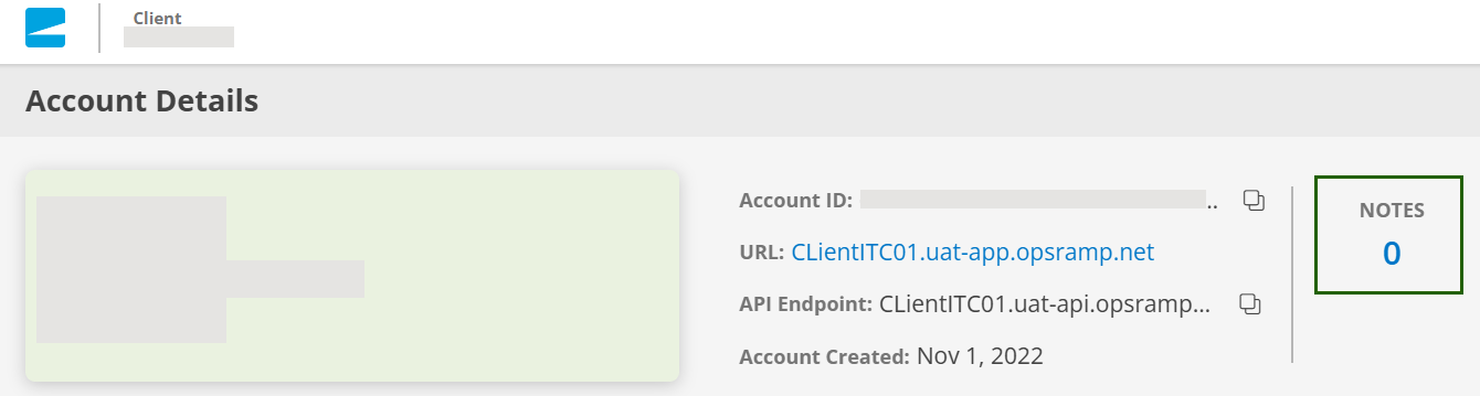 Account Details - Notes
