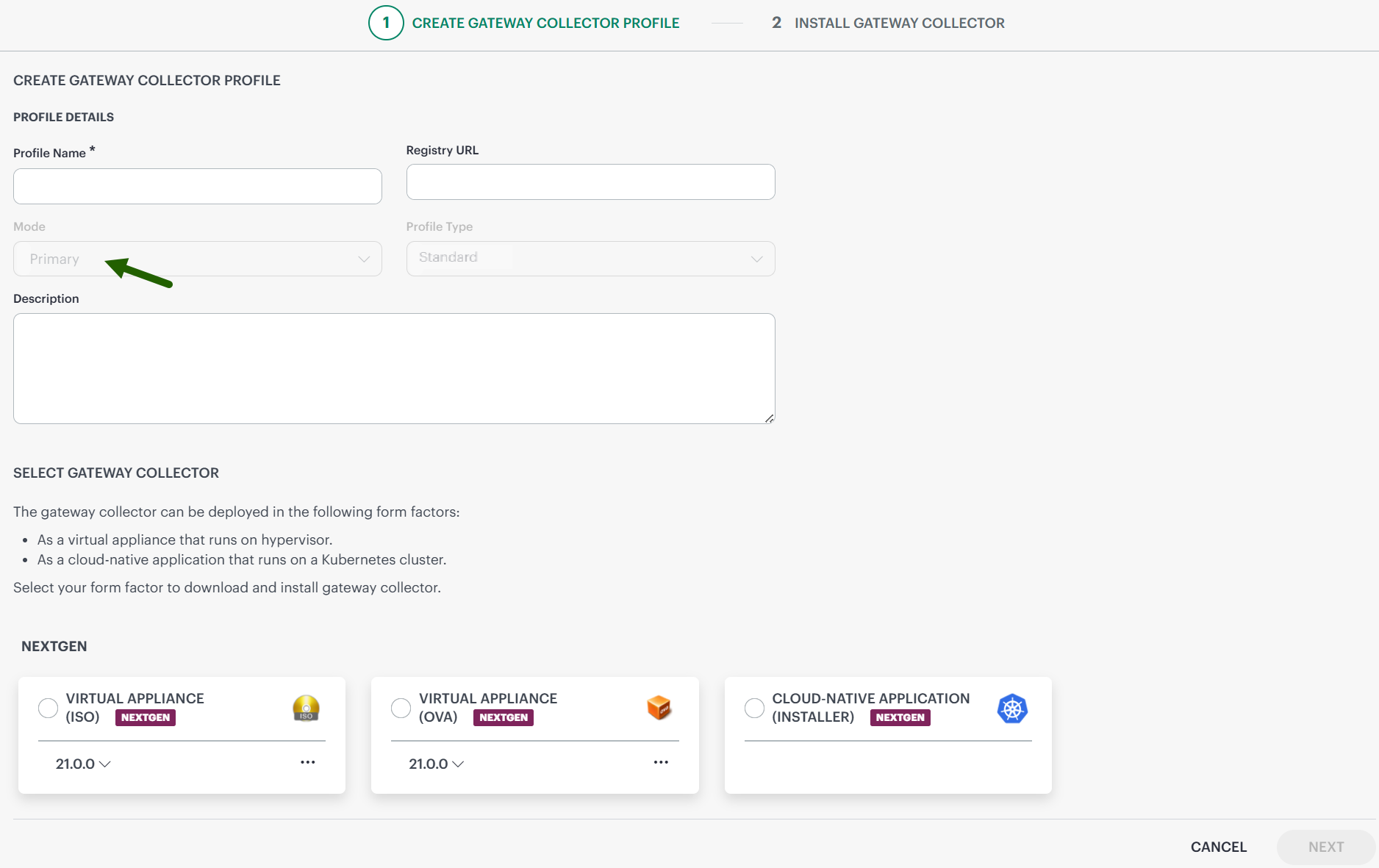 Add Collector profile page