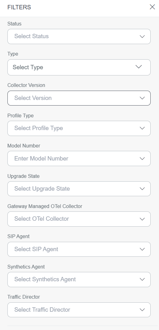 Collector Profiles - Filter