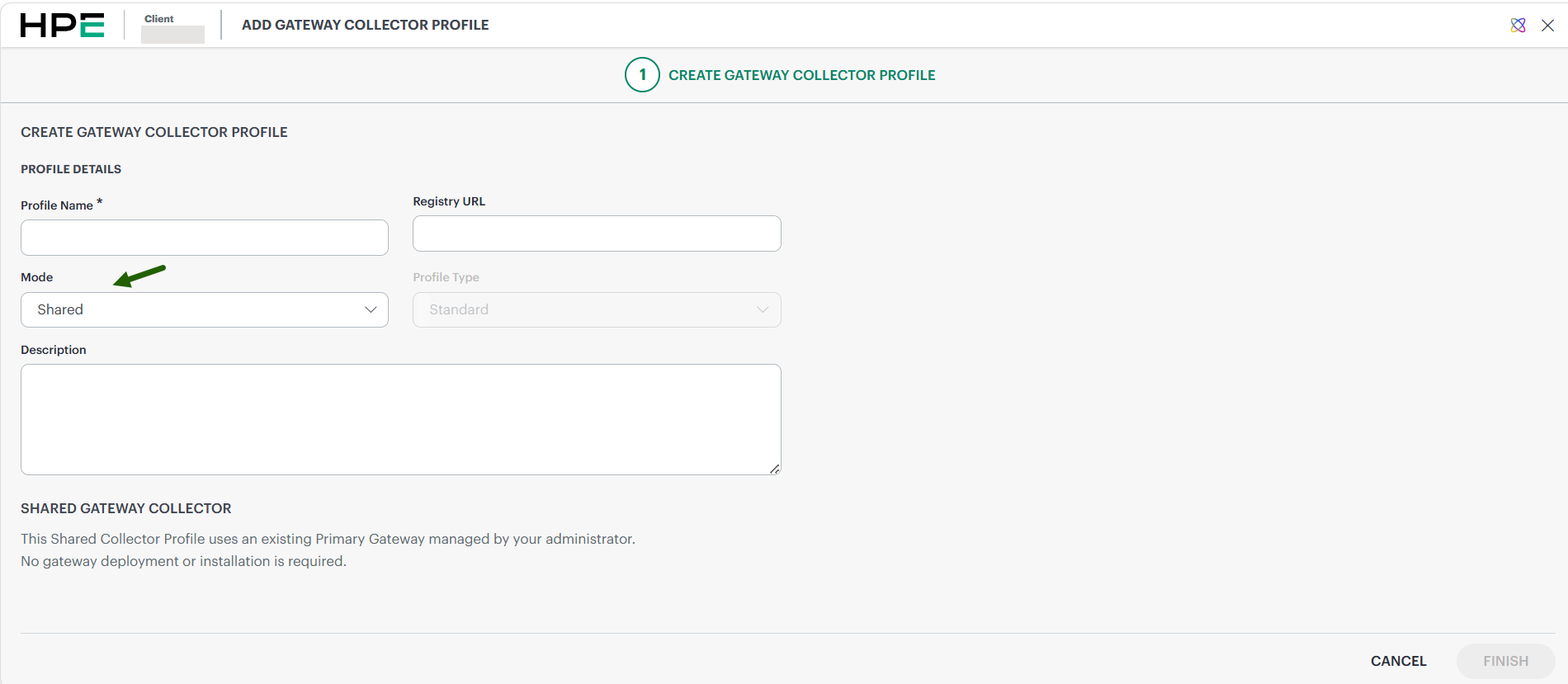 Create Shared Profile