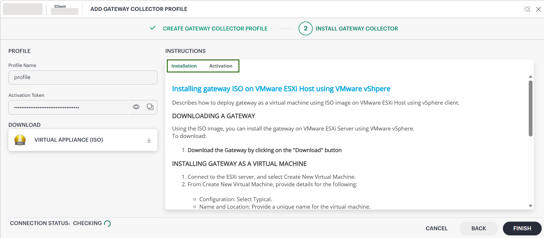 Install gateway collector
