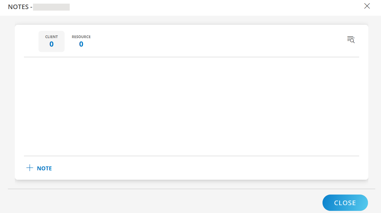 Notes dialog box
