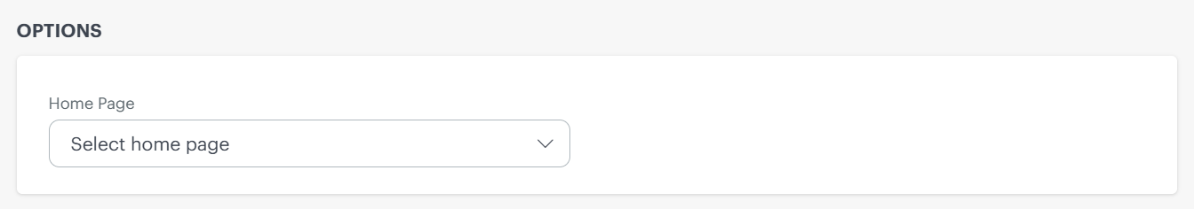 Options section