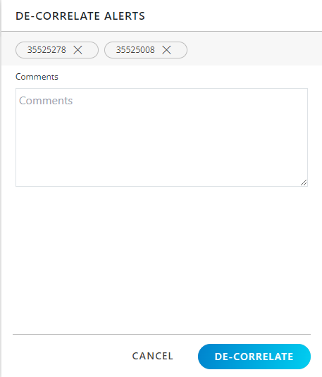 De-Correlate Alert