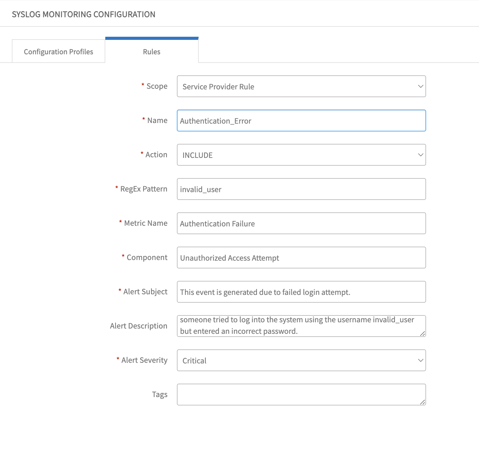 Syslog Events Monitoring Through Gateway | OpsRamp Documentation