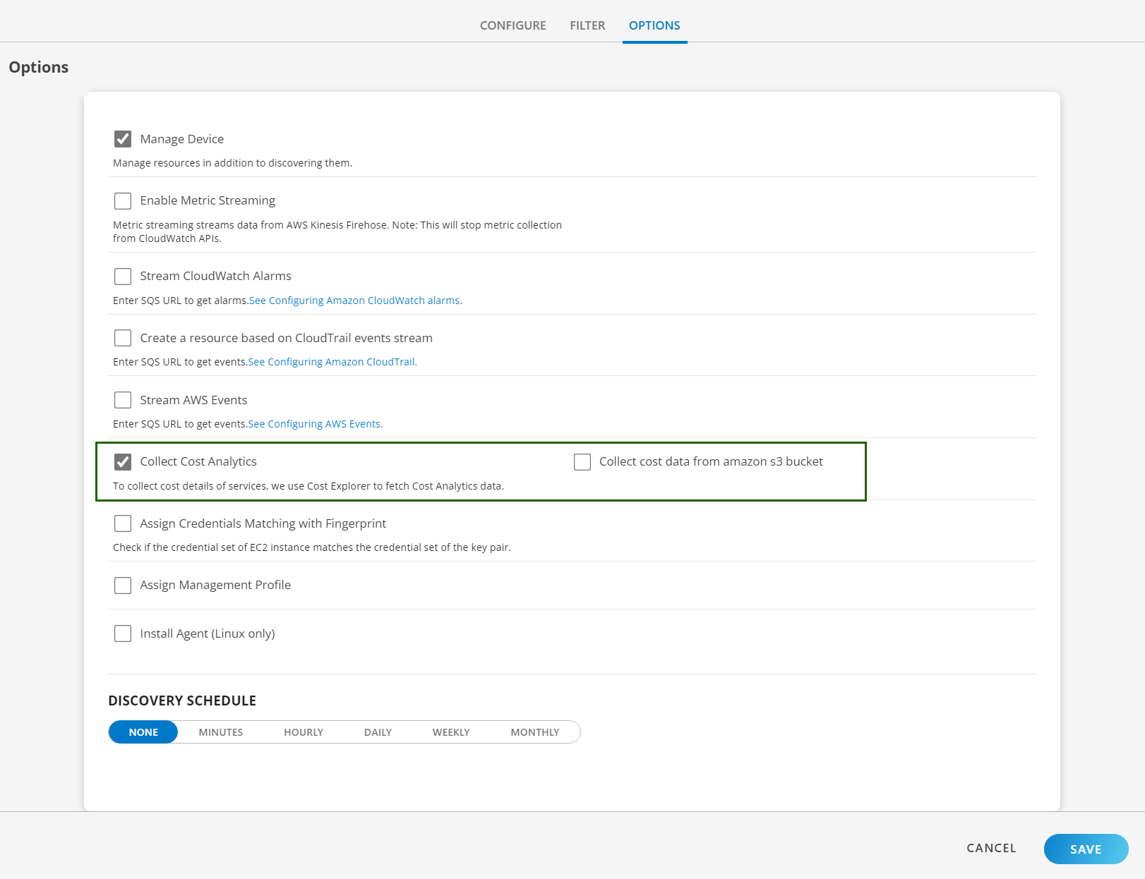 AWS Integration - Collect Cost