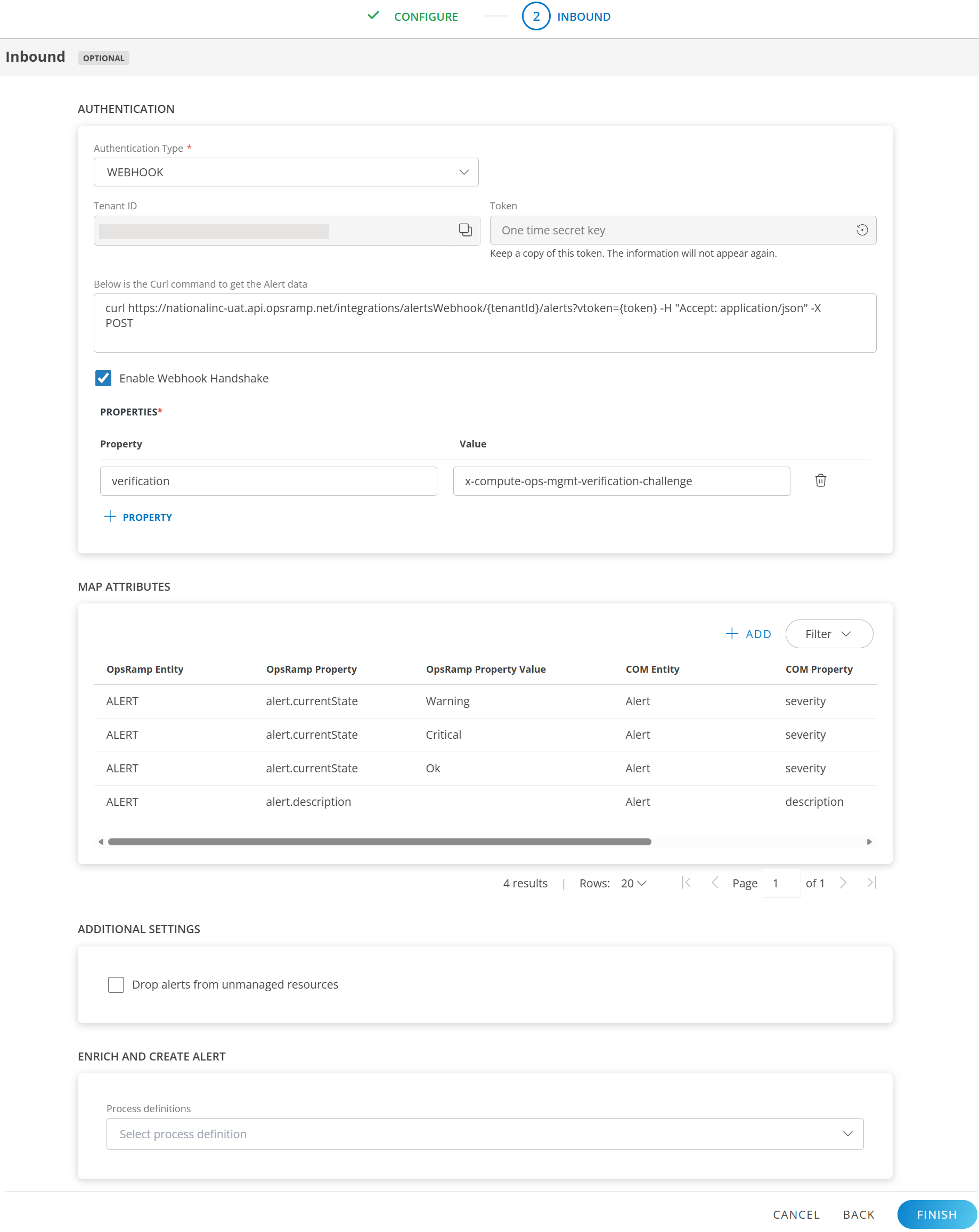 COM - Inbound screen