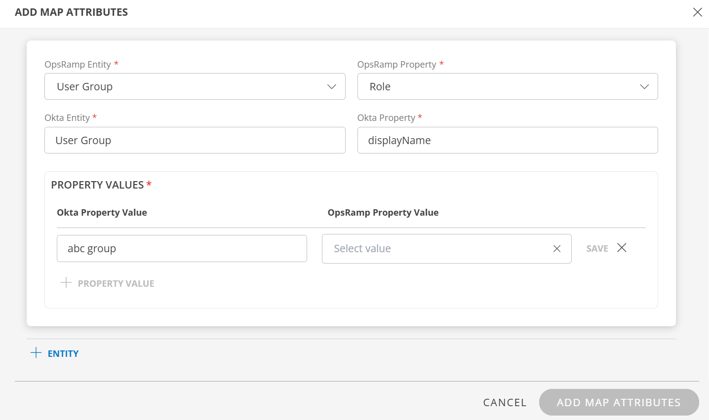 Mapping attributes-UserGroup and Role