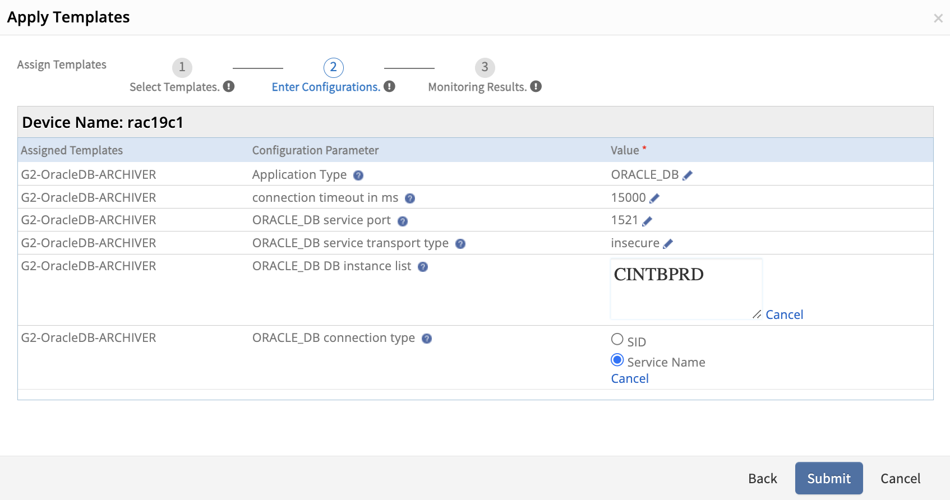 ServiceName in DB instance list
