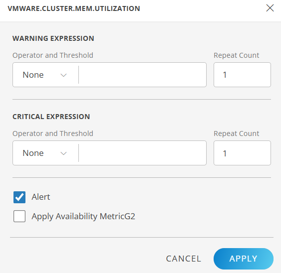 Modify threshold value