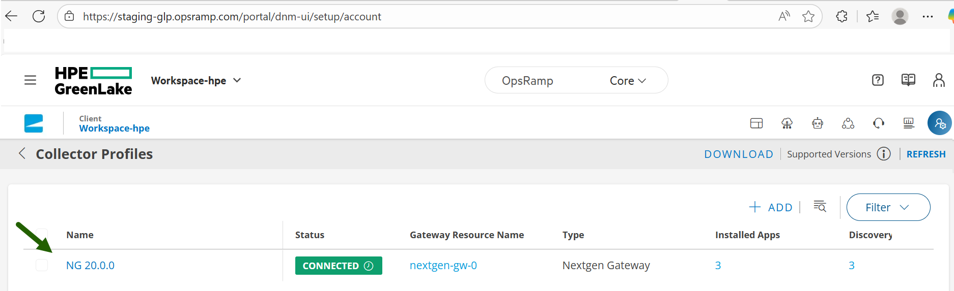Click Collector Profile name