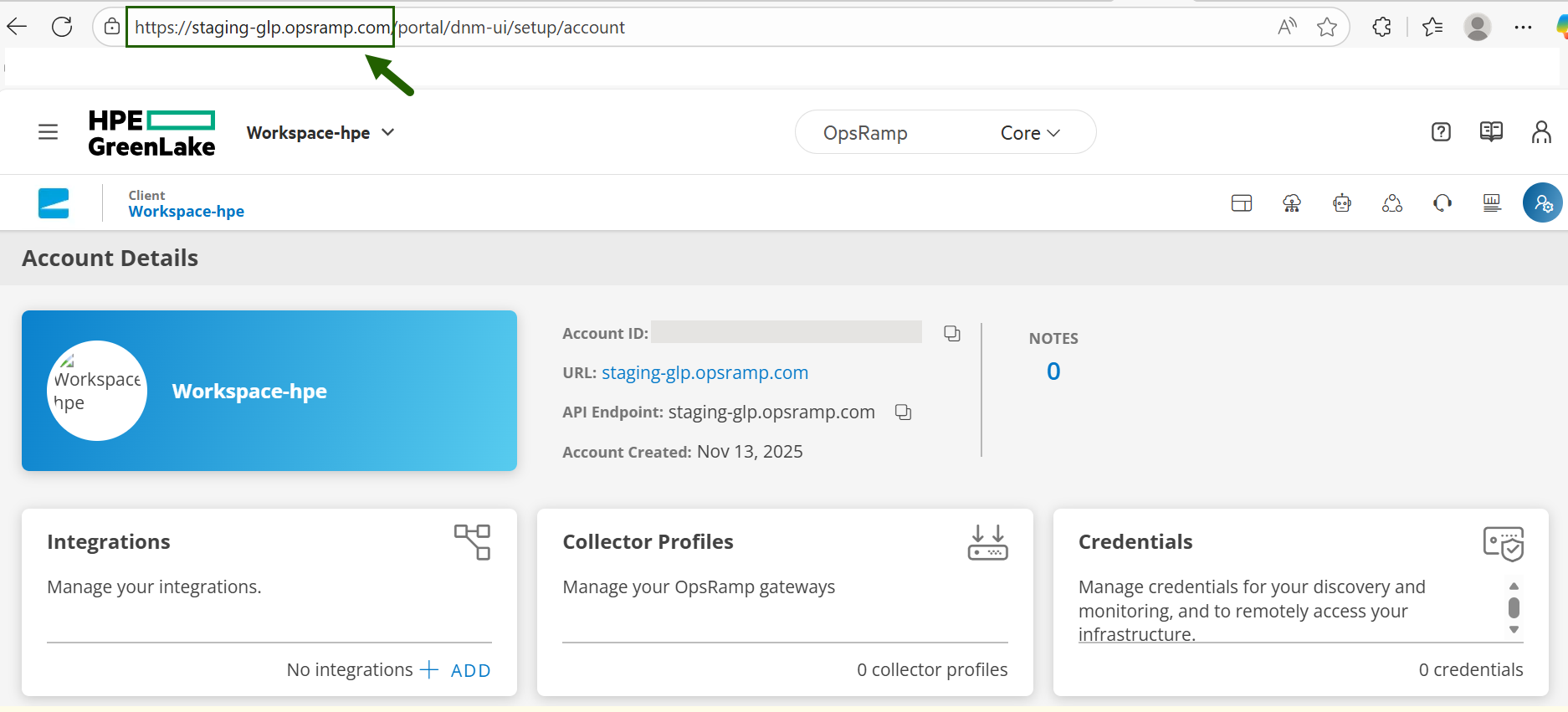OpsRamp URL