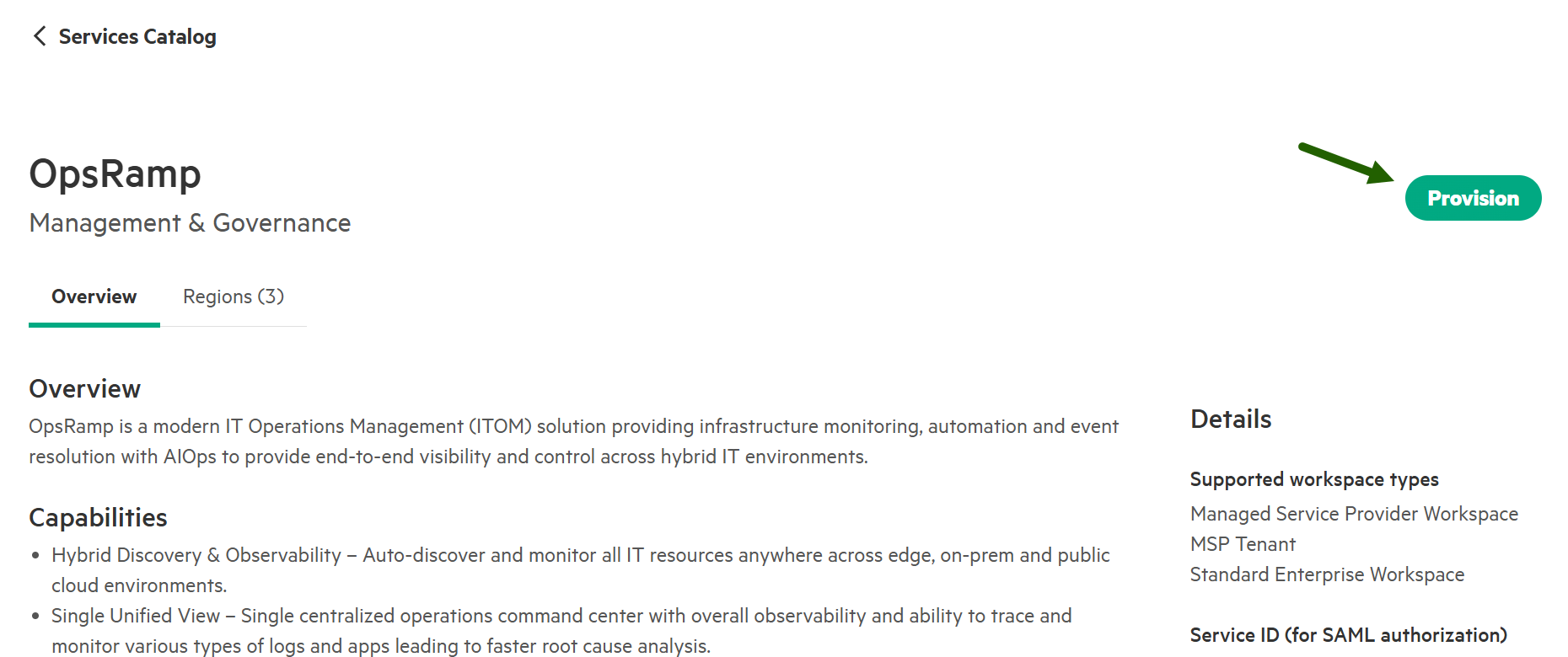 Launch OpsRamp