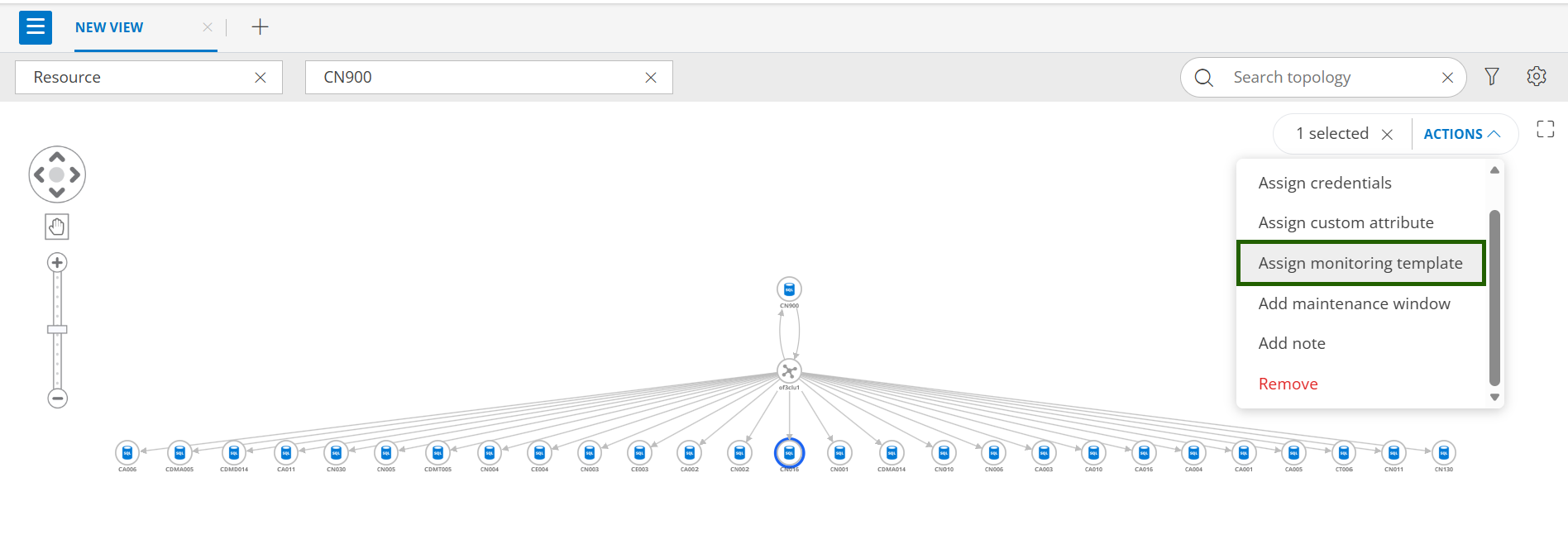 assign template to resource(s)