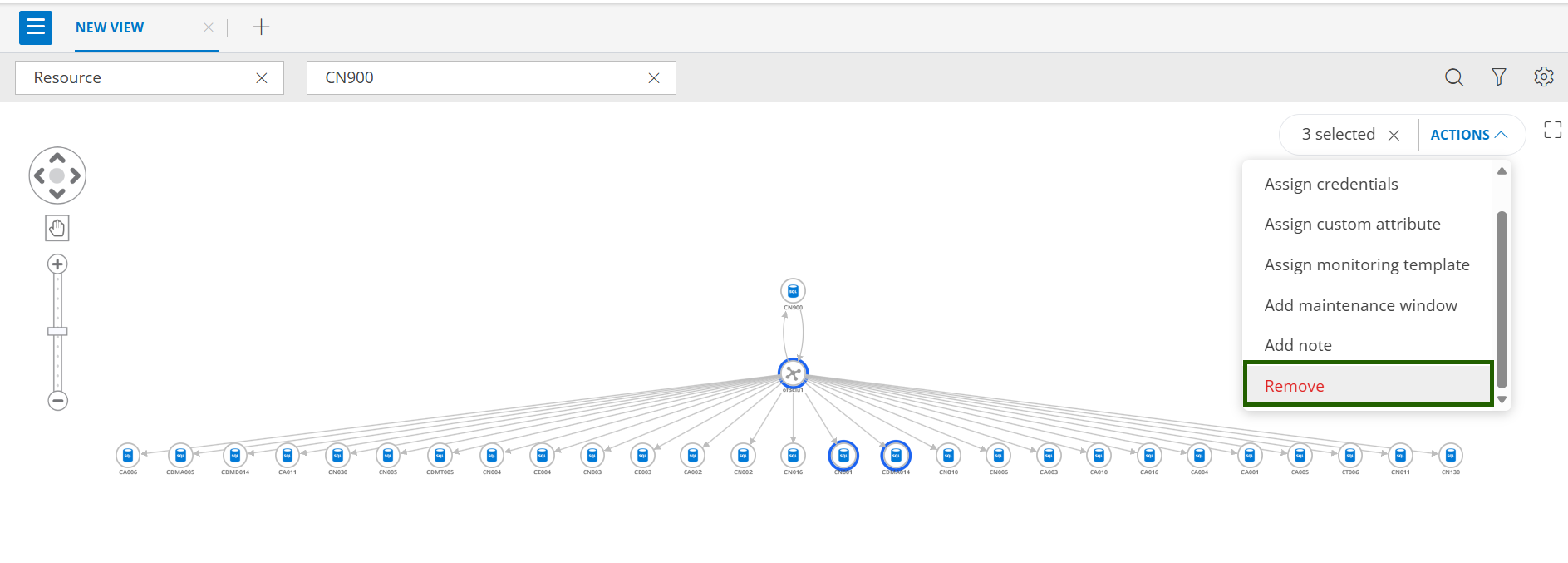 Remove resource option