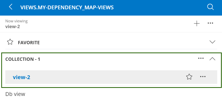Display view in collection