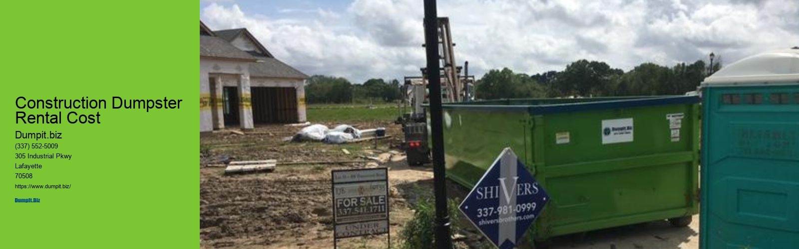 Construction Dumpster Rental Cost