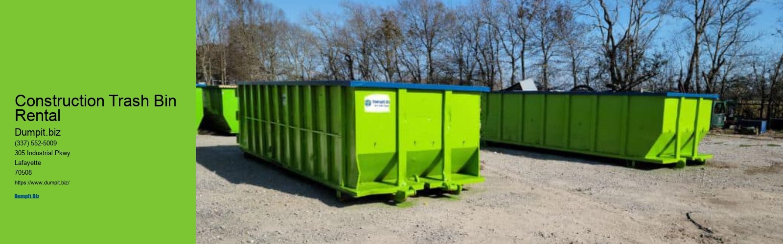 Construction Trash Bin Rental