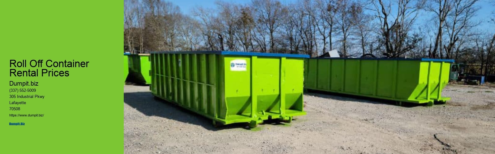 Roll Off Container Rental Prices
